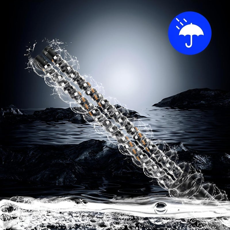 S7 2PCS 2FT Led Whip Light/Spiral RGB Remote Control Lighted Antenna Whips for Can-am ATV UTV RZR Polaris Dune Buggy 4-Wheeler Offroad Truck (2FT) - Image 5